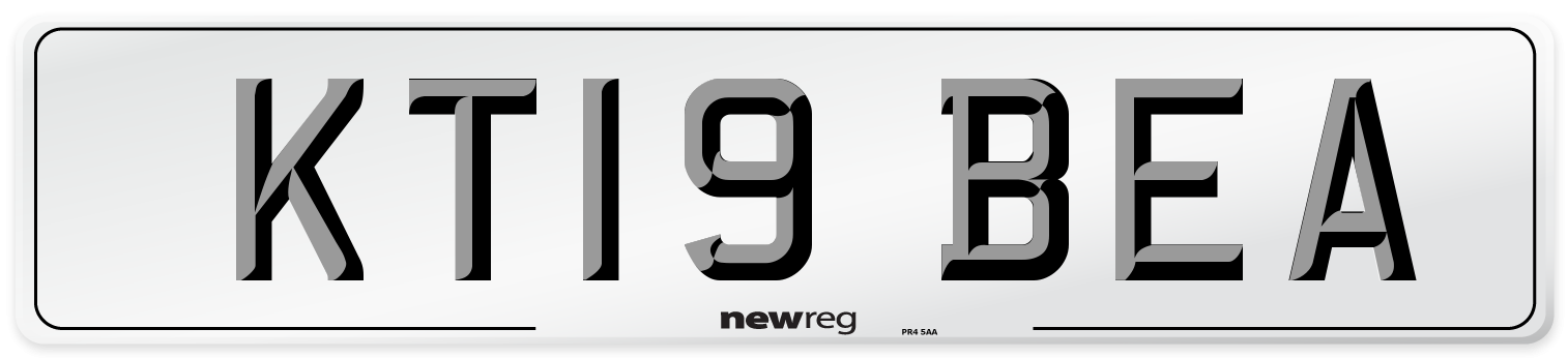 KT19 BEA Number Plate from New Reg